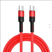 Kabel Data PD 3A/5A USB Tipe C, kabel pengisian daya Cepat 60W kawat nilon tembaga murni untuk ponsel, Printer komputer, IOS