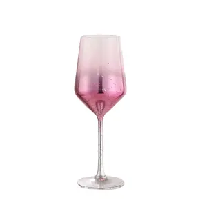 Electroplated hồng vàng màu thủy tinh cốc bầu trời đầy sao thiết kế rượu vang kính sáng tạo stemware cho quà tặng đám cưới