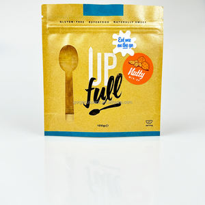 Sac en papier kraft écologique sur mesure pour pain, pâtisseries, snacks, résistant à l'huile et à l'humidité, avec logo et fenêtre - Product Image 1