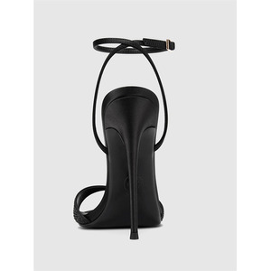 Sandalias <span class=keywords><strong>de</strong></span> Tacón Alto Delgado Personalizadas para Mujer, Sandalias <span class=keywords><strong>de</strong></span> Boda con Punta Abierta, Correa <span class=keywords><strong>de</strong></span> Tobillo con Hebilla, Tipo <span class=keywords><strong>de</strong></span> Cierre Deslizante para Uso en Exteriores - Product Image 4