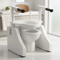 Chaise de toilette et de douche Ucom UC-TL-18-A1 avec roulettes pour personnes handicapées et personnes âgées, sécurité garantie