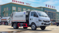 Camión de Basura Dongfeng 4x2 de 5CBM con Carga Trasera y Compactación, Camión de Recolección de Residuos con Compactación Automática Hidráulica