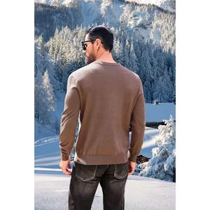 2025 hommes câble tricot couleur bloc pull décontracté hiver pull col rond manches longues pour automne hiver avec motif - Product Image 3