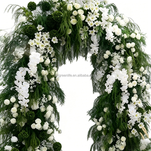 Hot Selling U-Shaped Blue <b>Artificial</b> <b>Flower</b> Arch Silk <b>Hydrangea</b> Greenry Leaves Environment-Friendly Graduation Wedding Ceremony - Product Image 5
