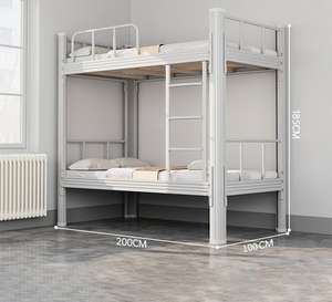 2024 meubles en acier au design moderne lits superposés en métal pour adultes de haute qualité pour chambre à coucher hôtel école hôpital appartement - Product Image 6