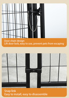 Grand enclos extérieur pour chien avec toit imperméable et résistant au soleil, cage métallique robuste pour animaux de grande race, clôture de parc pour animaux, maison pour animaux