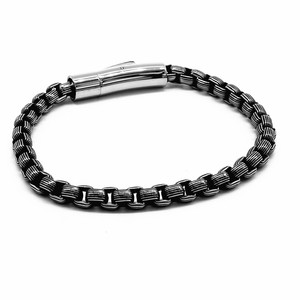 yunnique Stylish Motorcycle <b>Chain</b> Bracelet 6.0mm Retro Black <b>Titanium</b> Steel Unisex Jewelry Gift - Product Image 4