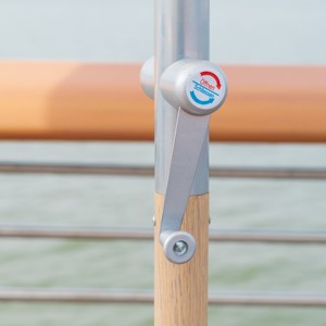 Parasol de plage moderne de luxe <span class=keywords><strong>2022</strong></span> avec cadre en aluminium imprimé bois, taille 2,7 m, pour mobilier d'extérieur - Product Image 5