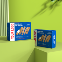 Boîte d'emballage personnalisée pour pansements, vente en gros, boîte d'emballage pour soins personnels, boîte pliable pour pansements, boîte d'emballage en papier médical