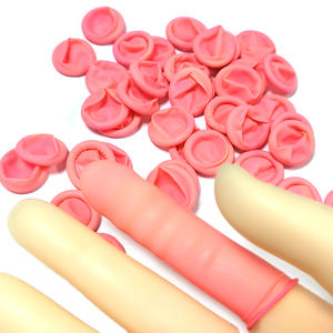 Allesd Antislip Roze Wegwerp Comfortabele Vingertop Getextureerde Matte Chloreringsvingerbedjes - Product Image 4