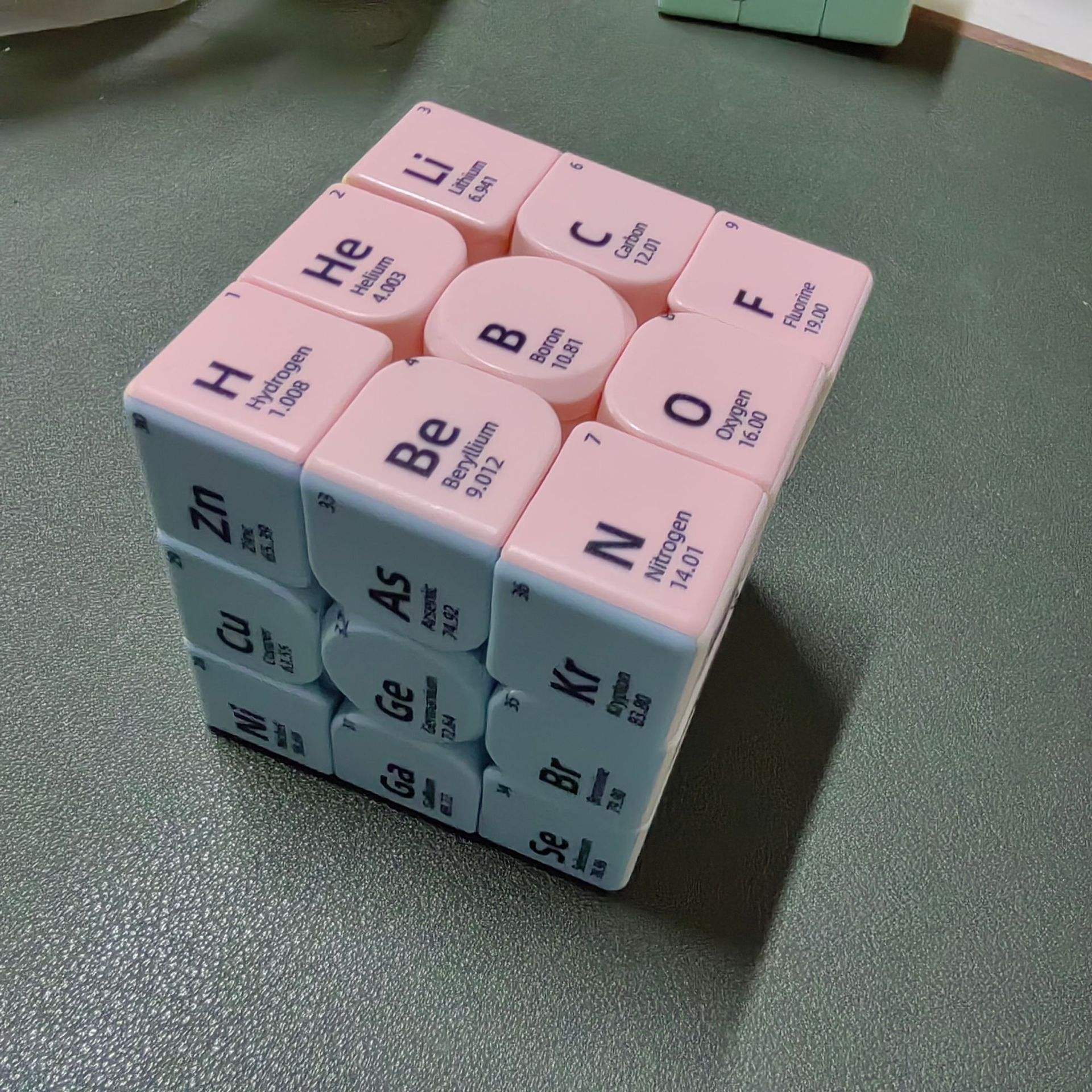 Un cubo de macarrón (1-54 elementos químicos)