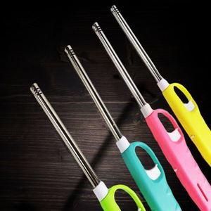 Iron Kitchen <b>Lighters</b> Plastic Open Flame Inflatable Tool for Gas Stove Natural Gas Extension Nozzle Lighted Rod for Kitchen - Product Image 5