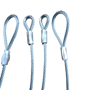 鋼線ロープスリングクレーン鋼線ロープダビットワイヤー機械式フェルールソフトアイ両端工場価格8-38mm - Product Image 5