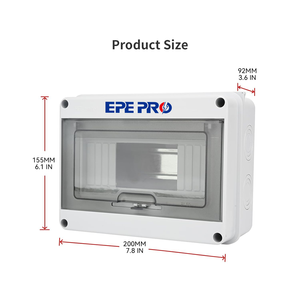 EPEPRO HT-<span class=keywords><strong>8</strong></span>方式MCB断路器IP65防水配电箱，带DIN导轨可靠的电气保护 - Product Image 4