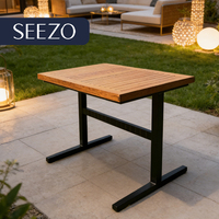Ensemble de canapés d'extérieur de luxe en aluminium et teck pour jardin, terrasse et zones repas - Imperméable et durable