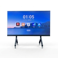 Tableau blanc interactif tout-en-un avec écran tactile intelligent 4K UHD avec rétroéclairage Mini-LED et double système d'exploitation, montage mural pour les réunions d'affaires
