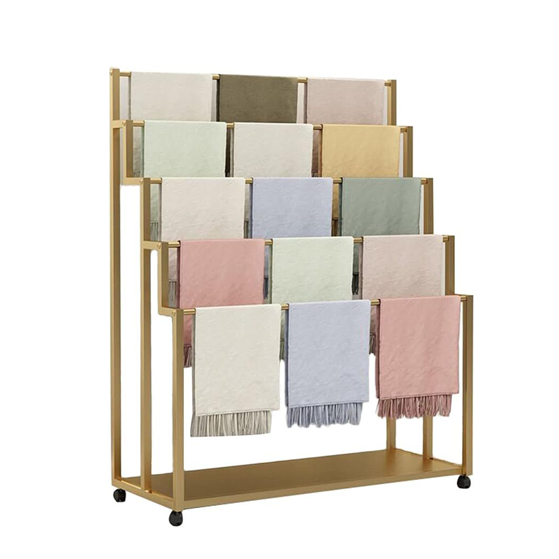 Apache Customizable Metal Floor Standing Powder Coated Scarf Display Stand Modern Design for Supermarket Storage Custom Size — view 6