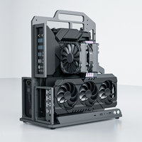 Socooler Scientific Calculation 5080 Mid Tower Gaming Case RTX GPU Soporte Aleación de aluminio Doble refrigeración Panel lateral Ventana