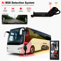 Sistema de Espejo Lateral Digital con IA de 10.36 Pulgadas, Kit de Cámara Retrovisora Electrónica 1080P con Detección de Punto Ciego para Camiones, Autobuses y Vehículos Comerciales