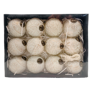 Handgemachtes 12-teiliges exquisites Weihnachtsmelonenball-Dekorations set für Zuhause und Party mit schwarzer Karten box und PVC-Abdeckung - Product Image 2