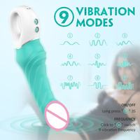 Vibrateur sans fil en silicone OEM en gros, télécommandé, 9 vitesses, ultra silencieux