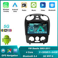 Autoradio Android avec WiFi 6 5G intégré pour VW Volkswagen Beetle 2002-2011, Car-play, GPS, lecteur multimédia vidéo, autoradio, unité principale