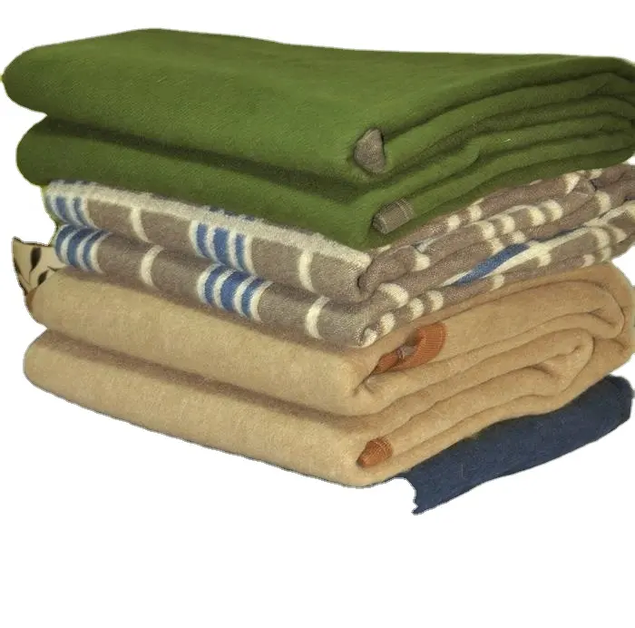 Heißer Verkauf Günstige Fabrik Preis olivgrüne Decke Wolle Acryl Polyester für Lager, Reisen, Zuhause, Katastrophen hilfe