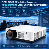 Projecteur de simulation OEM ODM 7500 lumens, projecteur laser à courte focale pour simulateur de vol et formation