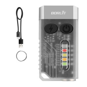 Linterna LED Fluorescente Boruit V10 Edc con Llavero, Advertencia Sonora y Magnética - Product Image 1