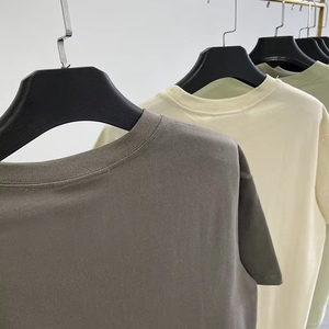 Factory Price Top Quality Wholesale Plus Size Custom Men's Baggy T-Shirt High Street Minimalist 100% Cotton Summer <b>Tee</b> Shirts - Product Image 3