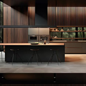 ¿Cuánto <span class=keywords><strong>cuesta</strong></span> un gabinete de cocina en China? Gran oferta Gabinete de cocina gris con diseño 3D personalizado gratis - Product Image 2