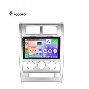 Podofo 10 pouces Android voiture stéréo 4 + 64G sans fil Carplay Android Auto pour Jeep Liberty 2008-2012 IPS DSP GPS <span class=keywords><strong>FM</strong></span> RDS WIFI OEM - Product Image 1