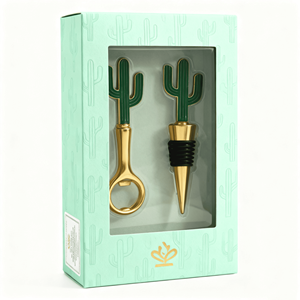 Nouveauté Style tendance Vente à chaud Prix d'usine Outils coulés pour le vin en métal <span class=keywords><strong>Bouchon</strong></span> et ouvre-bouteille en forme de tête de cactus - Product Image 2