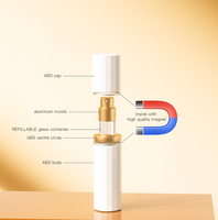 Nouvelle conception de flacons de parfum miniatures en plastique PCR magnétiques de 10 ml, rechargeables, vaporisateurs de parfum portables pour les voyages