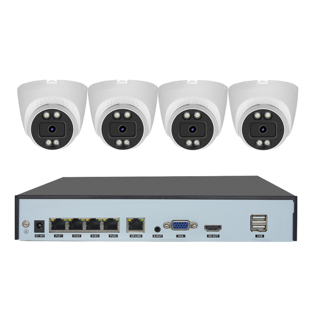 4MP Indoor Security CCTV Camera with 2K Resolution Full Color Night Vision Two-Way Audio & Dual Light Pan-Tilt Function 16Ch NVR