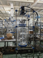 Fabricant de réacteurs en verre à double enveloppe TOPTION 1-200L pour les opérations de distillation et d'extraction