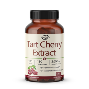 Fabricante de Marca Privada OEM/ODM para Venta al por Mayor de Cápsulas de Extracto de Cereza, Salud Articular y Equilibrio del Ácido Úrico, Certificado GMP - Product Image 1
