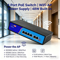 Switch PoE non géré de classe entreprise, Ethernet L3 QoS, prise en charge des VLAN empilables, AP sans fil fluides, caméras IP, téléphones, SNMP, en stock