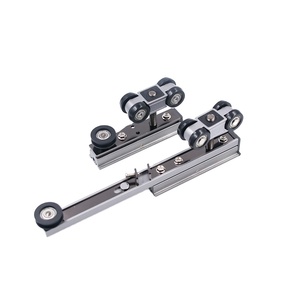 Temax phổ biến 2 + 1 đồ nội thất tủ quần áo đôi đóng êm liên kết Telescopic cửa trượt con lăn M974 - Product Image 6