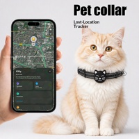 Kalung Anti-Hilang Bluetooth Tahan Air untuk Kucing Anjing Daya Tahan Baterai 6 Bulan Desain Reflektif yang Dapat Disesuaikan Kompatibel Android/iOS