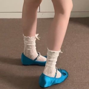 Zapatos Casuales de Estilo Francés para Mujer, Primavera-Verano 2026, Zapatos de Noche con Pedrería Azul, Estilo Ballet - Product Image 4