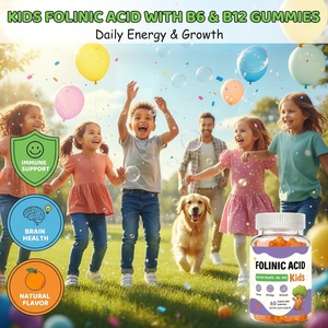 Gomitas de Ácido Fólico OEM con Complejo B Metilado, Metil <span class=keywords><strong>B12</strong></span>, B6, Suplemento de Folato para el Cerebro, la Concentración y el Crecimiento Saludable de los Niños - Product Image 6