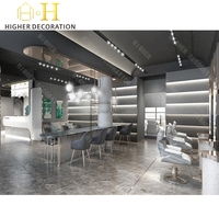 Station de manucure moderne, mobilier de salon de beauté de luxe, décoration complète de magasin, design professionnel personnalisé pour salon de coiffure