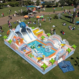 Casa inflable de PVC comercial <span class=keywords><strong>Funhouse</strong></span> Big Bounce House Castillo de dibujos animados Ninja Park con soplador que incluye kits de reparación - Product Image 2