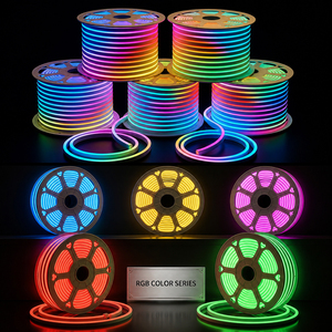 Luz LED de Neón Flexible de Calidad Institucional 220V <span class=keywords><strong>Serie</strong></span> Total Color RGB RGBIC, Bobina de 50m de PVC Flexible para Decoración de Hoteles, Resorts y Paisajes - Product Image 1