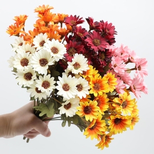 5 Bundle Look Real Full Vibrant Waterproof Artificial Outdoor <strong>Sunset</strong> Mums <strong>Flowers</strong> , Artificial <strong>Flower</strong> Fall <strong>Flower</strong> Daisy - Product Image 5