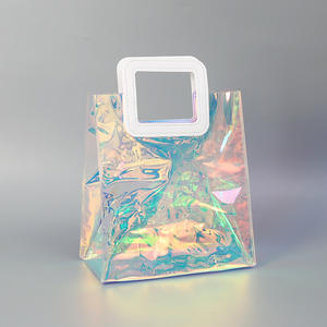 Sac de plage en PVC transparent avec laser, sac à main sport holographique irisé, sacs de shopping tendance - Product Image 4