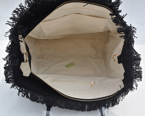 Femmes et filles avec sangle interchangeable Extra réglable peut également être utilisé comme sac à bandoulière sacs fourre-tout à franges - Product Image 4