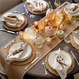 Napperon jetable écologique tissé en jacinthe d'eau en rotin naturel pour le restaurant - Product Image 5