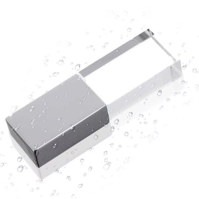 OEM Customized Crystal Luminous Logo U Disk Automotive Enterprise Business Gift Luminous Acrylic Usb Flash Drives